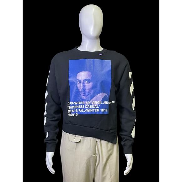 Rare Main Label Off-White c/o Virgil Abloh Bernini Spliced Sweatshirt Mens Small